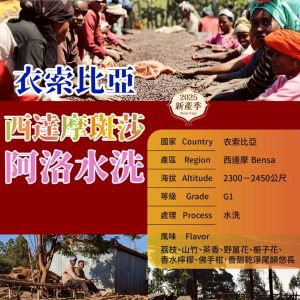 勁香團-依索比亞 西達摩 斑莎阿洛水洗5公斤裝